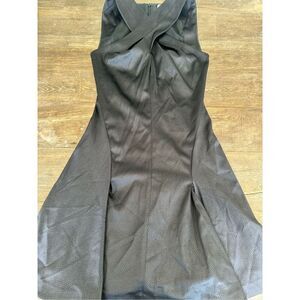 Kenzo Paris cross over black textured dress, size 34